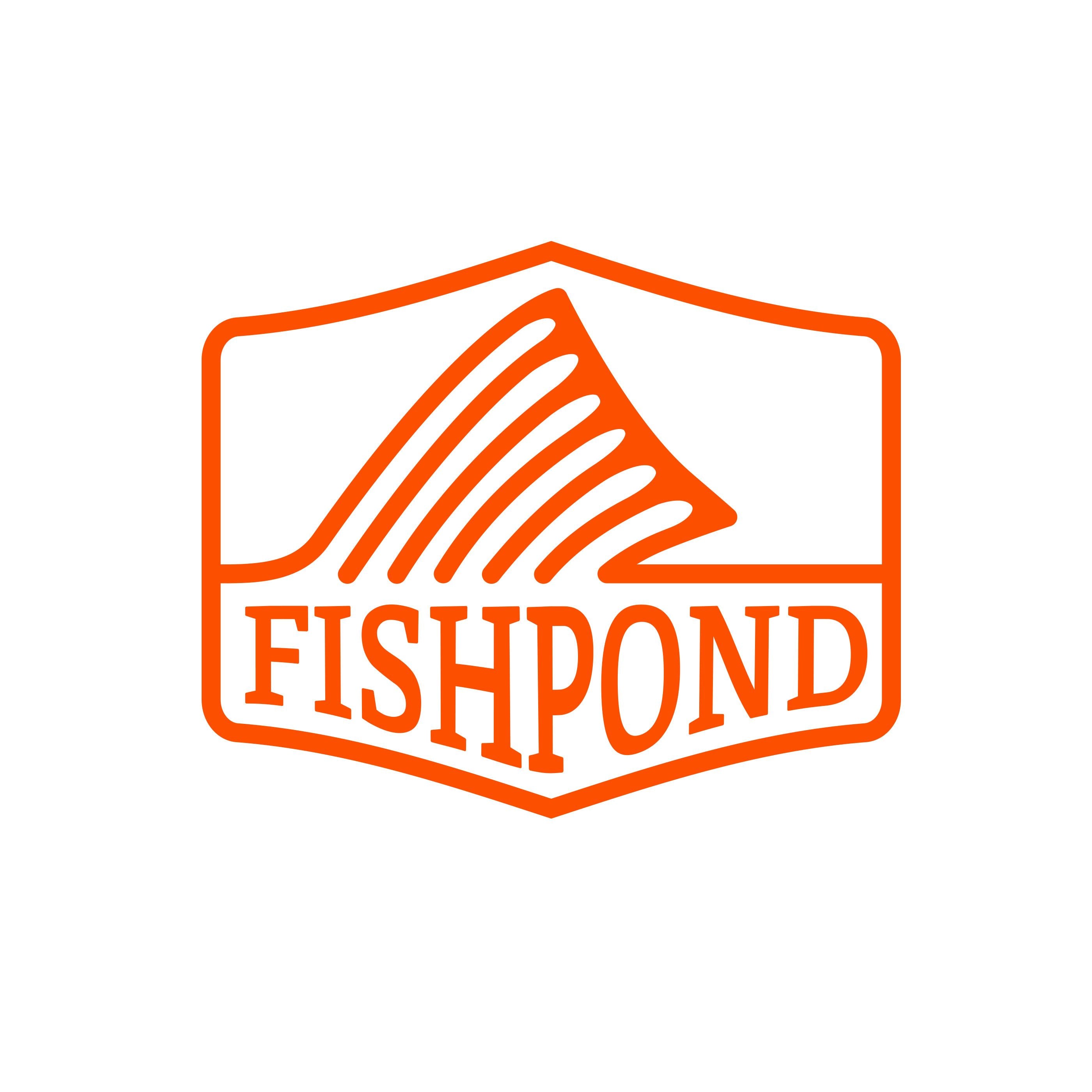 Thermal Die Cut Sticker - Dorsal Fin 8.5" - Orange