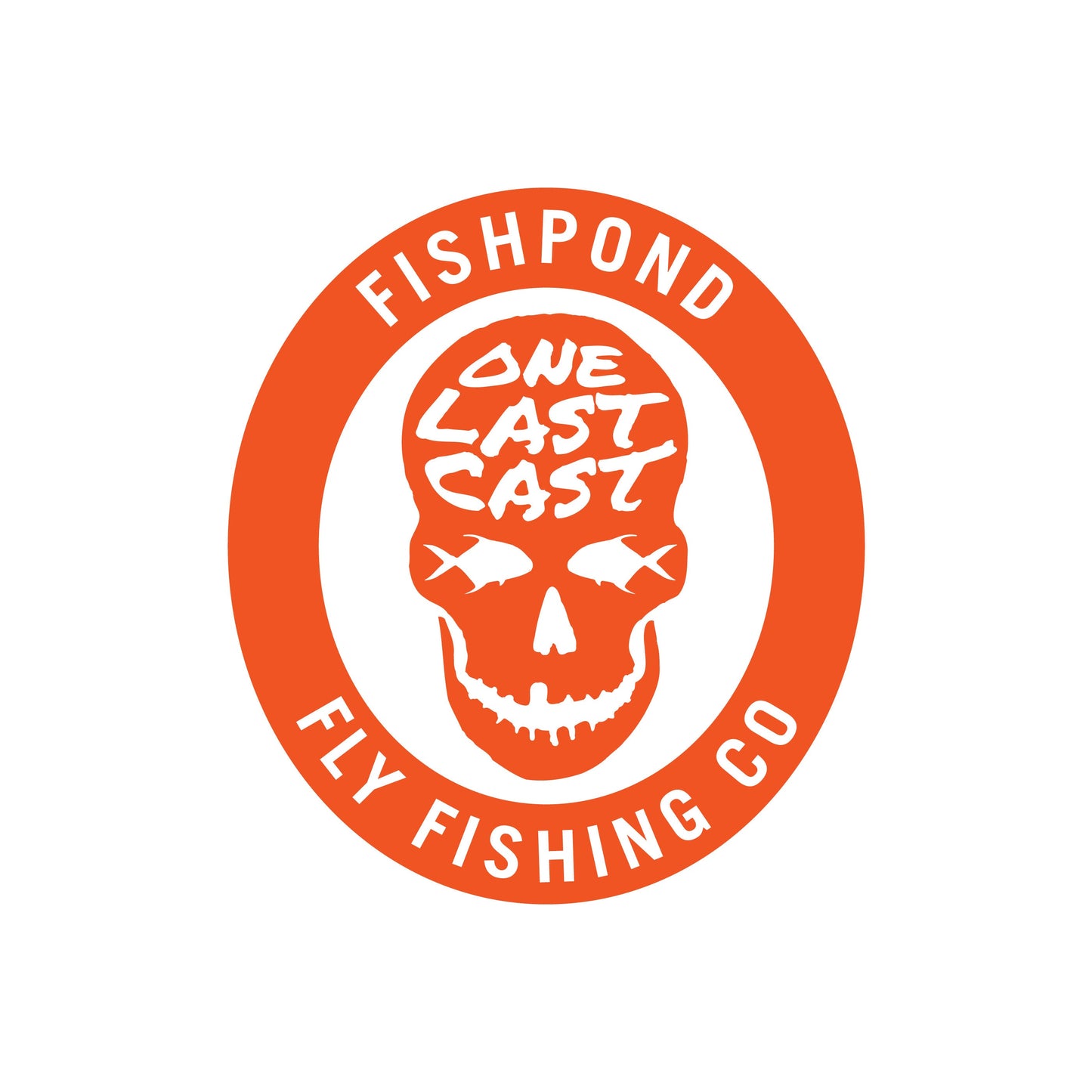 Fishpond Thermal Die Cut Sticker - Last Call Orange - 3.5 in
