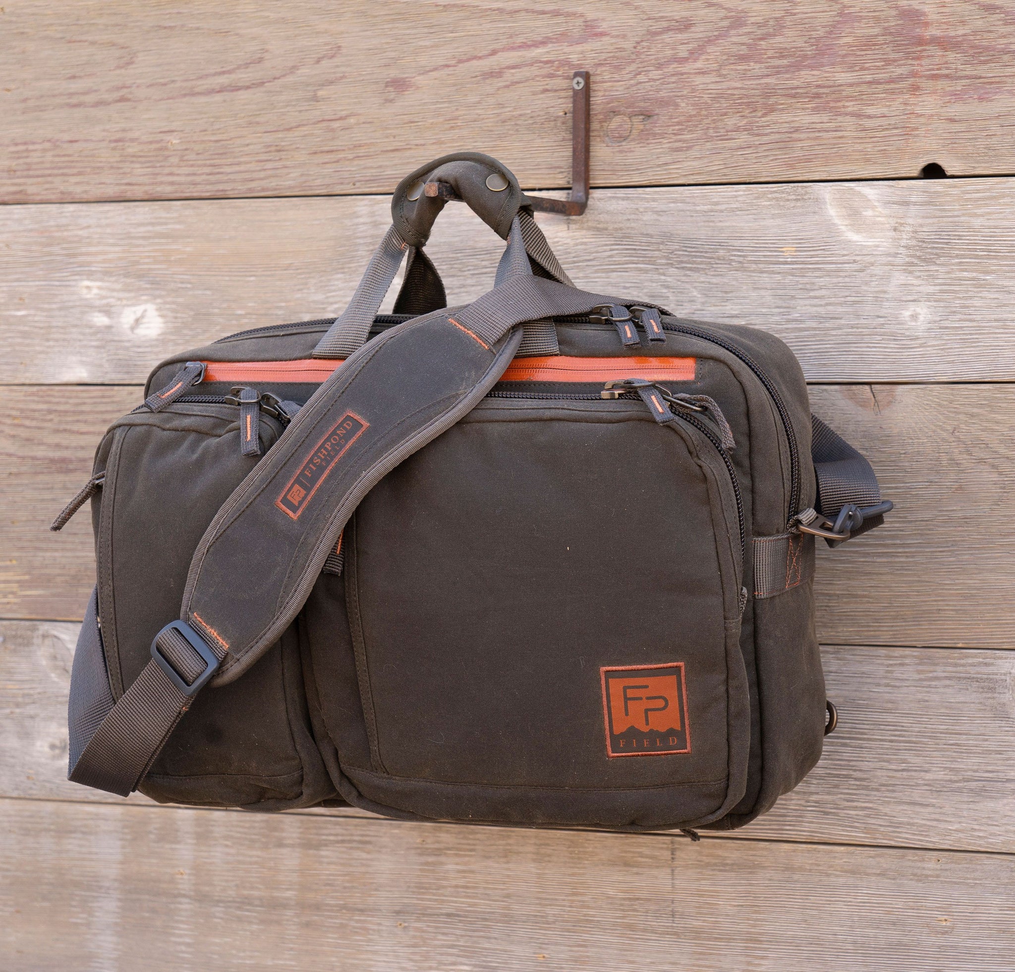 Boulder Waxed Canvas Briefcase Fishpond